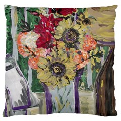 Sunflowers And Lamp Large Cushion Case (one Side) by bestdesignintheworld