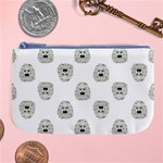 Angry Theater Mask Pattern Large Coin Purse Front