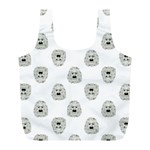 Angry Theater Mask Pattern Full Print Recycle Bags (L)  Back