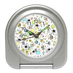 Space Pattern Travel Alarm Clocks by Valentinaart