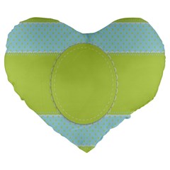 Lace Polka Dots Border Large 19  Premium Heart Shape Cushions by Modern2018