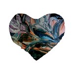 Night Lillies Standard 16  Premium Flano Heart Shape Cushions Back
