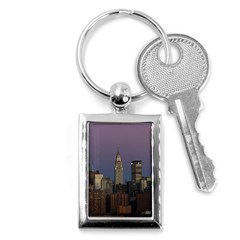 Skyline City Manhattan New York Key Chains (rectangle)  by Simbadda