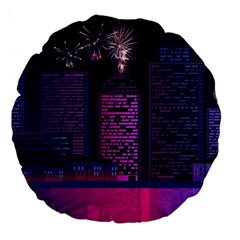 Architecture Home Skyscraper Large 18  Premium Round Cushions by Simbadda
