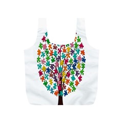 Tree Share Pieces Of The Puzzle Full Print Recycle Bags (s)  by Simbadda