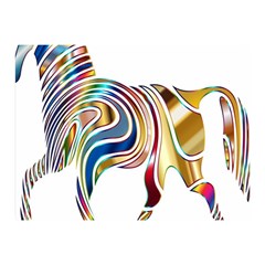 Horse Equine Psychedelic Abstract Double Sided Flano Blanket (mini)  by Simbadda