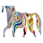 Horse Equine Psychedelic Abstract Double Sided Flano Blanket (Large)  80 x60  Blanket Front