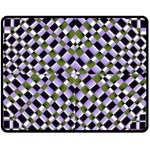Hypnotic Geometric Pattern Double Sided Fleece Blanket (Medium)  58.8 x47.4  Blanket Front