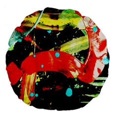 Enigma 2 Large 18  Premium Flano Round Cushions by bestdesignintheworld