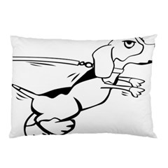 Dog Leash Lead Running Animal Pillow Case (two Sides) by Nexatart