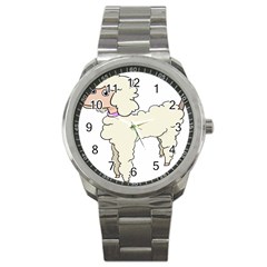 Poodle Dog Breed Cute Adorable Sport Metal Watch by Nexatart
