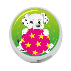 Dalmatians Dog Puppy Animal Pet 4-port Usb Hub (one Side) by Nexatart