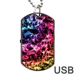 Smoke Colors Soul Black Blue Dog Tag Usb Flash (one Side) by Sapixe