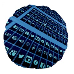 Mobile Phone Smartphone App Large 18  Premium Round Cushions by Sapixe