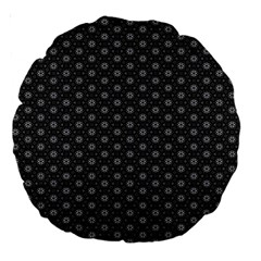 Geometric Pattern Dark Large 18  Premium Round Cushions by jumpercat