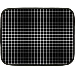 Black And White Optical Illusion Dots And Lines Double Sided Fleece Blanket (mini)  by PodArtist