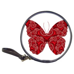 Butterfly Red Fractal Art Nature Classic 20-cd Wallets by Sapixe
