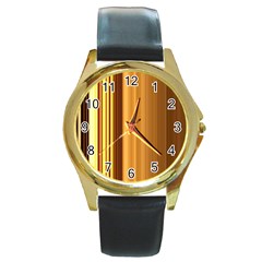 Course Gold Golden Background Round Gold Metal Watch by Sapixe