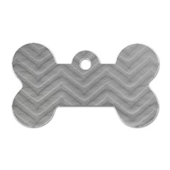 White Fabric Pattern Textile Dog Tag Bone (two Sides) by Sapixe