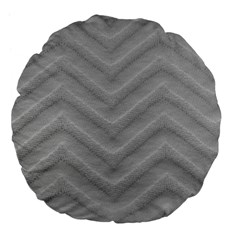 White Fabric Pattern Textile Large 18  Premium Flano Round Cushions by Sapixe