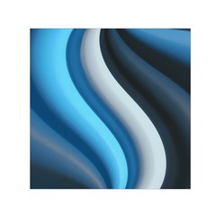 Abstract Pattern Lines Wave Small Satin Scarf (square) by Nexatart