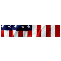 American Usa Flag Vertical Small Flano Scarf by FunnyCow