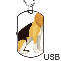 Black Yellow Dog Beagle Pet Dog Tag Usb Flash (one Side) by Sapixe