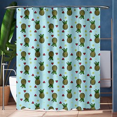 Pineapple Watermelon Fruit Lime Shower Curtain 60  X 72  (medium)  by Nexatart
