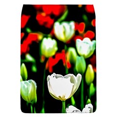 White And Red Sunlit Tulips Flap Covers (s)  by FunnyCow