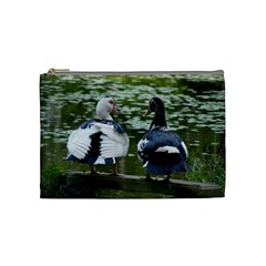 Muscovy Ducks At The Pond Cosmetic Bag (medium) by IIPhotographyAndDesigns
