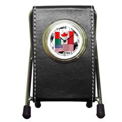 United Football Championship Hosting 2026 Soccer Ball Logo Canada Mexico Usa Pen Holder Desk Clock by yoursparklingshop