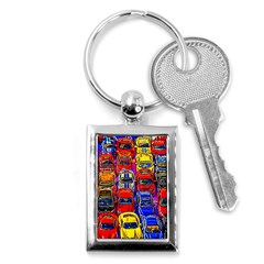 Colorful Toy Racing Cars Key Chains (rectangle)  by FunnyCow