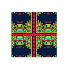 Distorted Shapes On A Blue Background                                       Satin Bandana Scarf by LalyLauraFLM