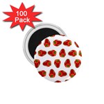 Red Peppers Pattern 1.75  Magnets (100 pack)  Front