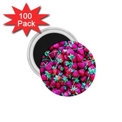 Pile Of Red Strawberries 1 75  Magnets (100 Pack)  by FunnyCow