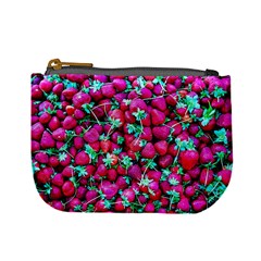 Pile Of Red Strawberries Mini Coin Purses by FunnyCow