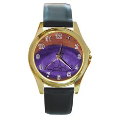 House Egg Round Gold Metal Watch by snowwhitegirl