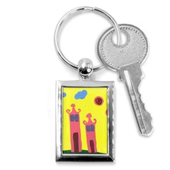 Three Houses Saying Ohhhh Key Chains (rectangle)  by snowwhitegirl