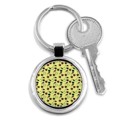 Yellow Heart Cherries Key Chains (round)  by snowwhitegirl