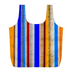 Colorful Wood And Metal Pattern Full Print Recycle Bags (l)  by FunnyCow