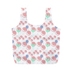 Bubblegum Cherry White Full Print Recycle Bags (m)  by snowwhitegirl