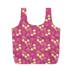 Yellow Pink Cherries Full Print Recycle Bags (m)  by snowwhitegirl