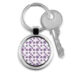 Violet Dots Key Chains (Round)  Front