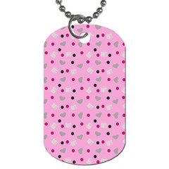 Pink Milk Hearts Dog Tag (two Sides) by snowwhitegirl