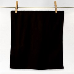 Dark Brown Face Towel by snowwhitegirl