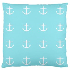 Aqua Anchor Standard Flano Cushion Case (two Sides) by snowwhitegirl