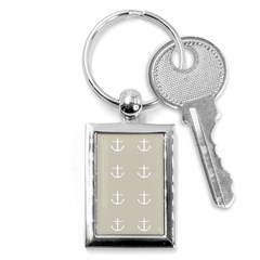 Lt Grey Anchors Key Chains (rectangle)  by snowwhitegirl