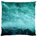Green Ocean Splash Standard Flano Cushion Case (Two Sides) Back