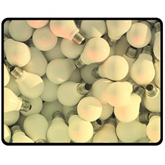 Bulbs Double Sided Fleece Blanket (medium)  by snowwhitegirl
