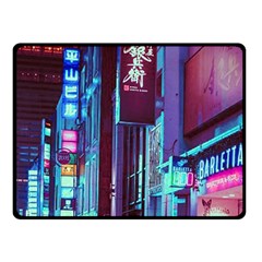 Japan City Fleece Blanket (small) by snowwhitegirl